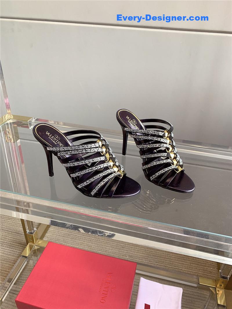 valentino summer new high heel slippers