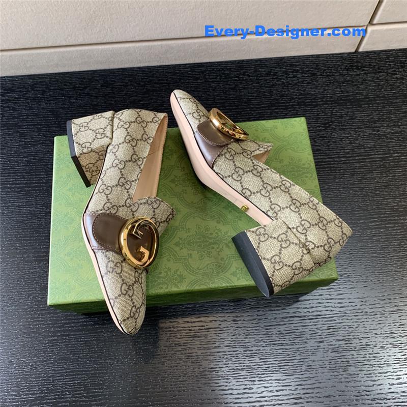 Gvc*1 retro fashion round interlocking double g logo shoes