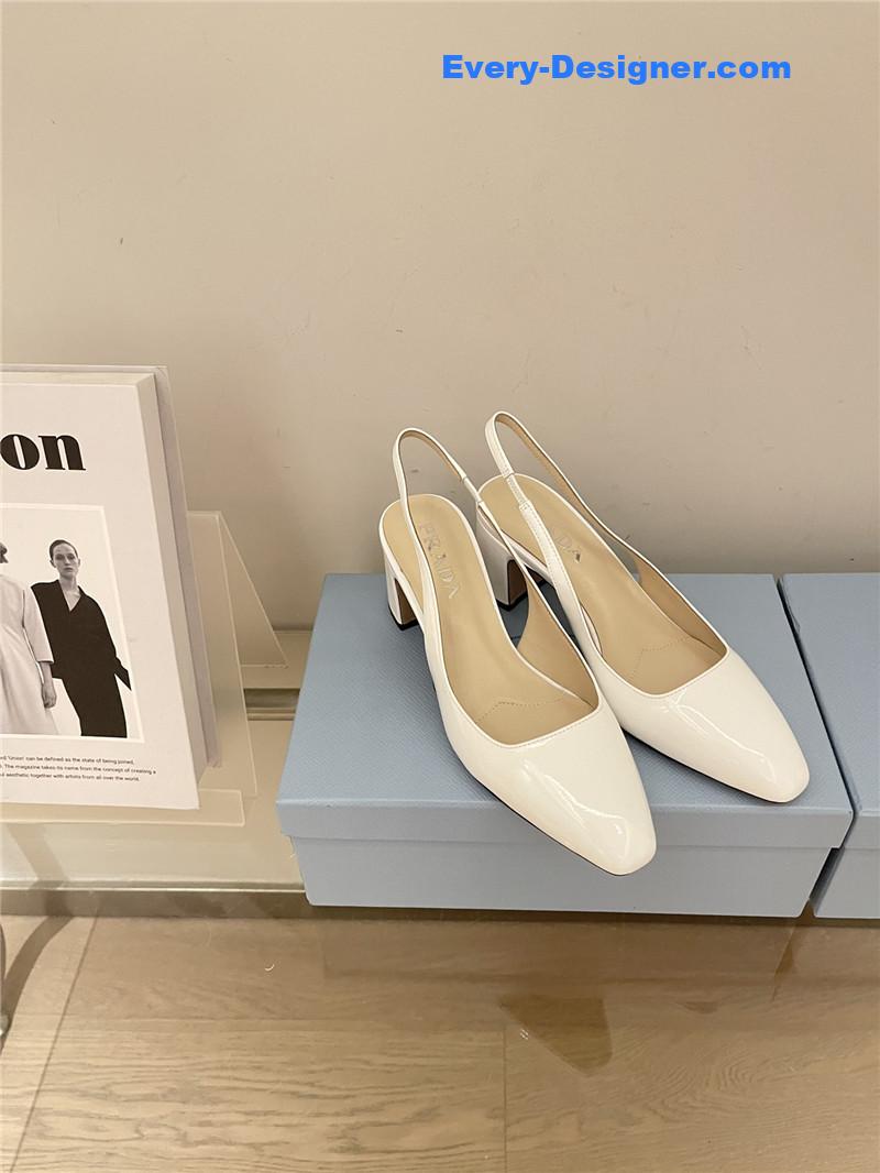 prada new vintage mid heel sandals