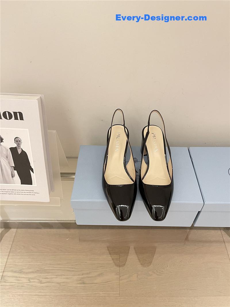 prada new vintage mid heel sandals