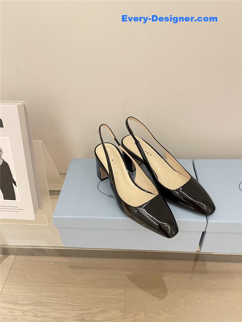 prada new vintage mid heel sandals