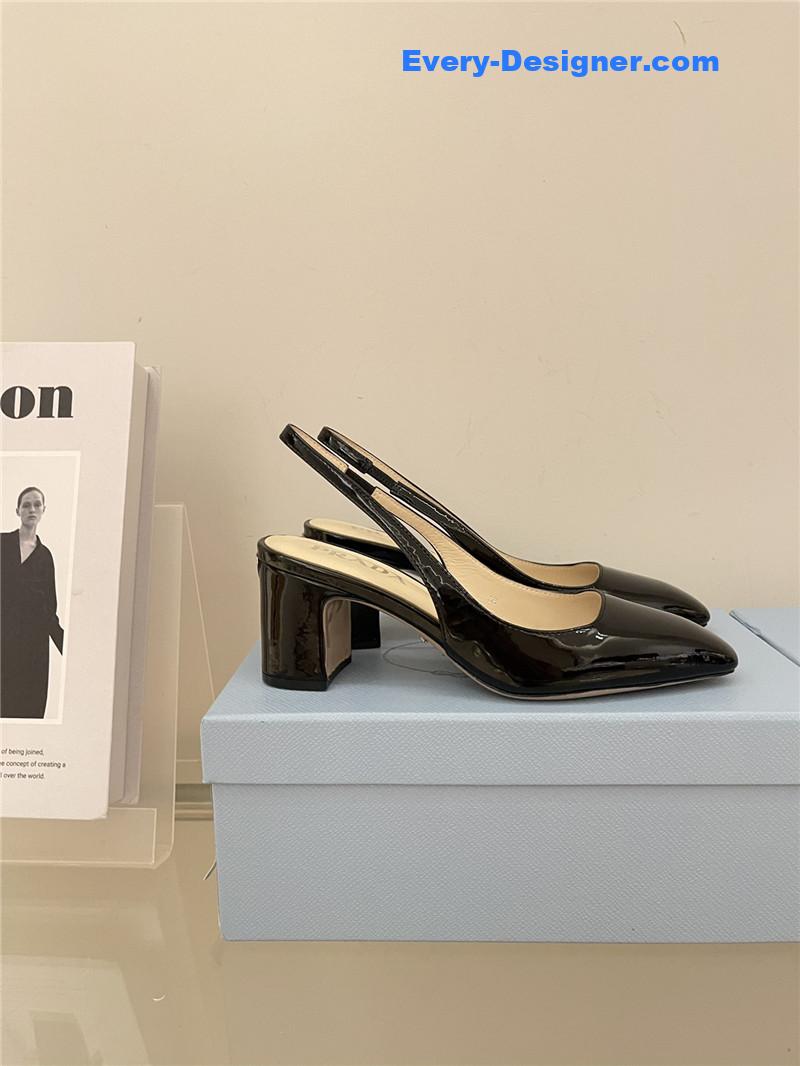 prada new vintage mid heel sandals