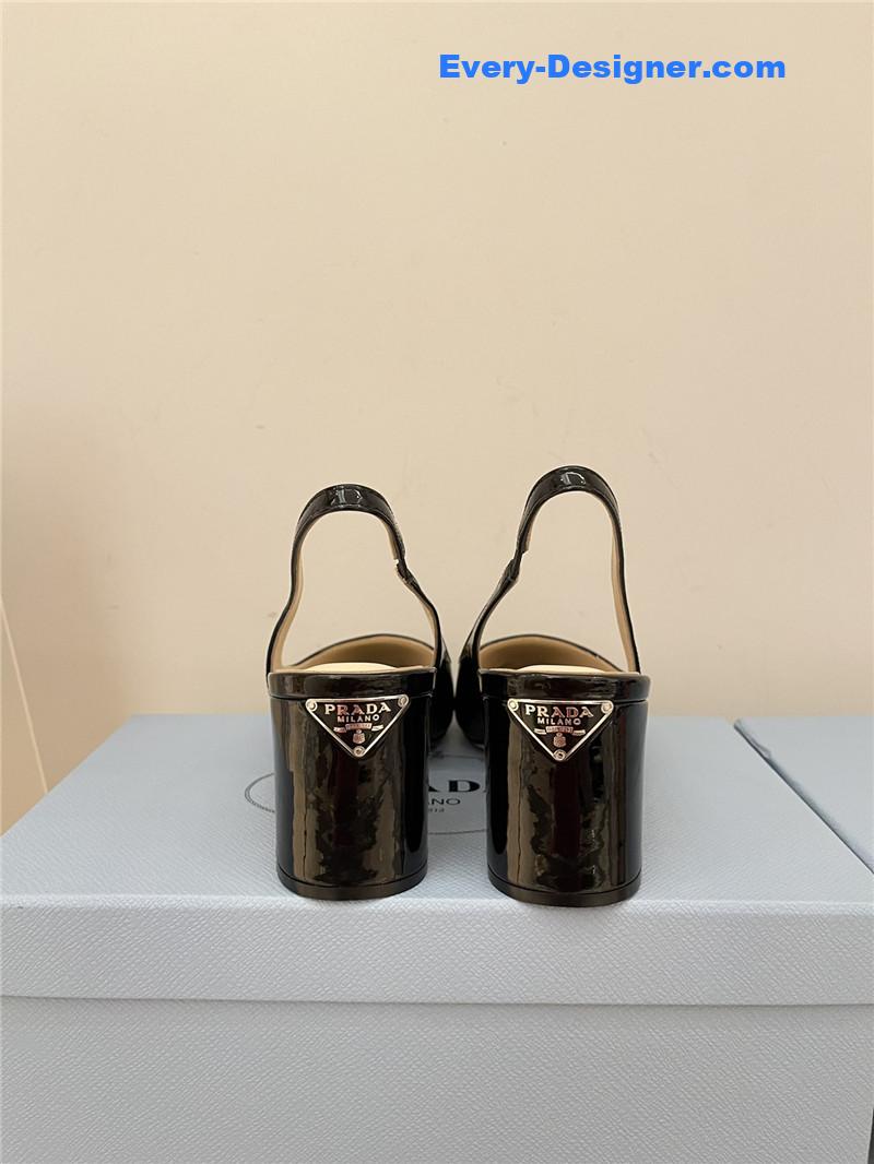 prada new vintage mid heel sandals