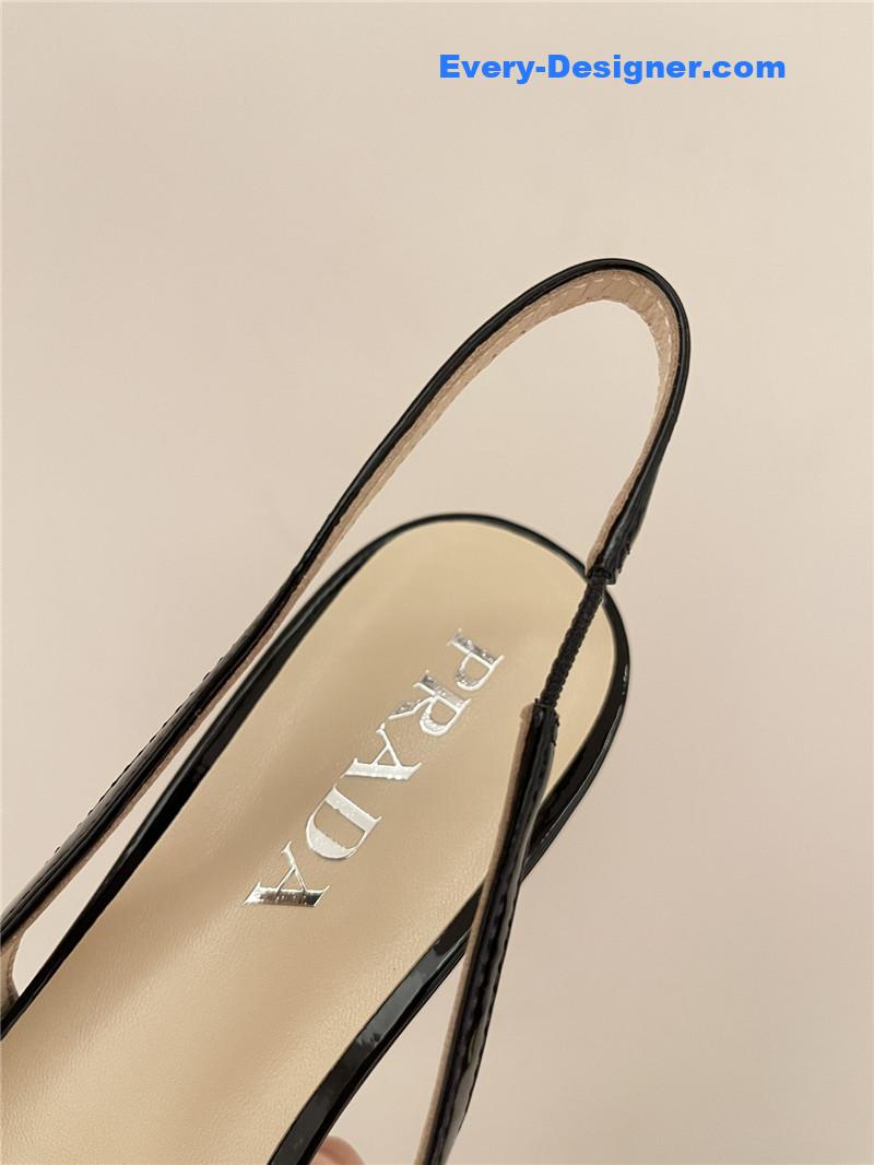 prada new vintage mid heel sandals