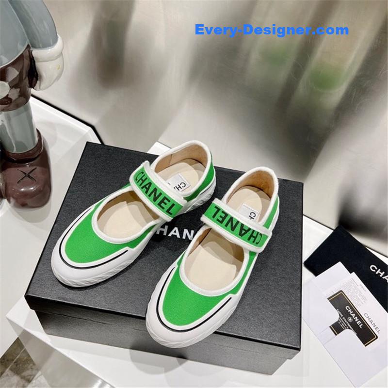 CC second-hand Velcro platform canvas shoes