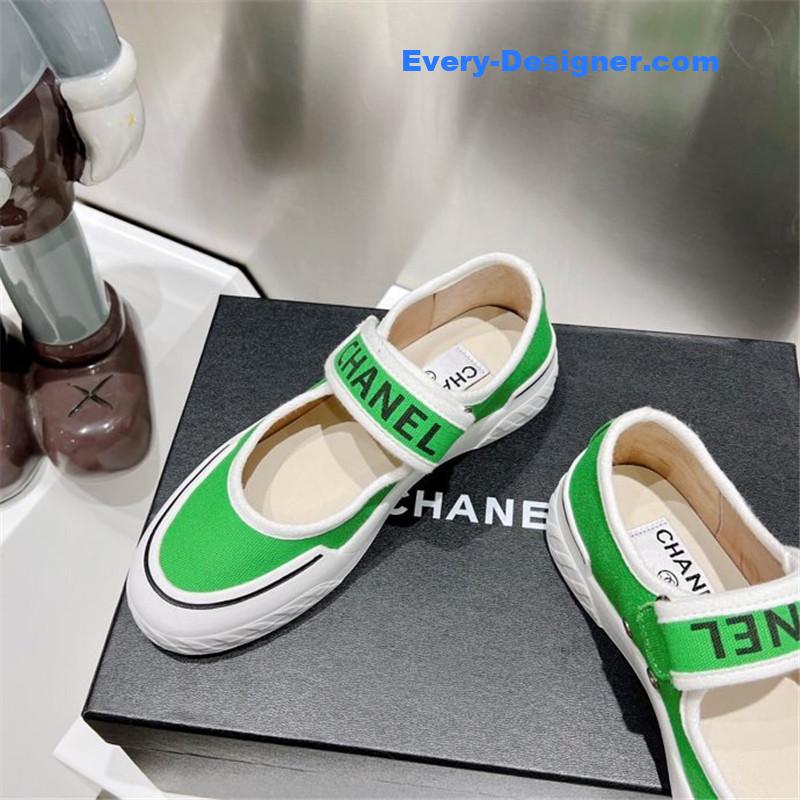 CC second-hand Velcro platform canvas shoes