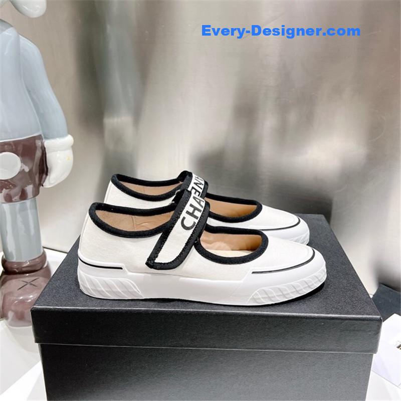 CC second-hand Velcro platform canvas shoes