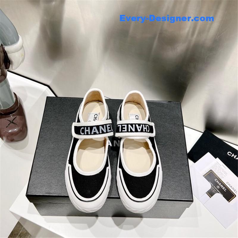 CC second-hand Velcro platform canvas shoes