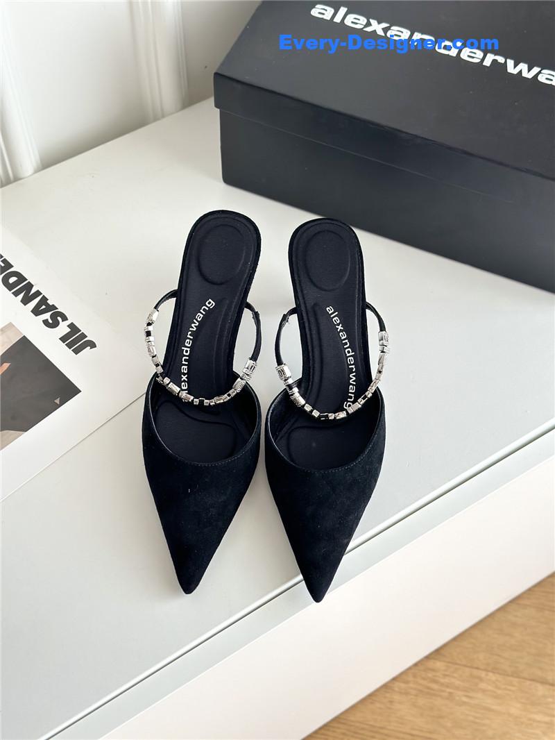 A1exa*der wang letter rhinestone sandals