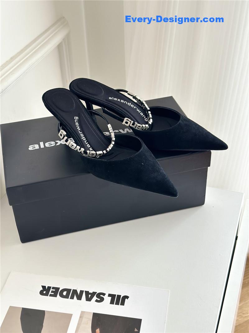 A1exa*der wang letter rhinestone sandals