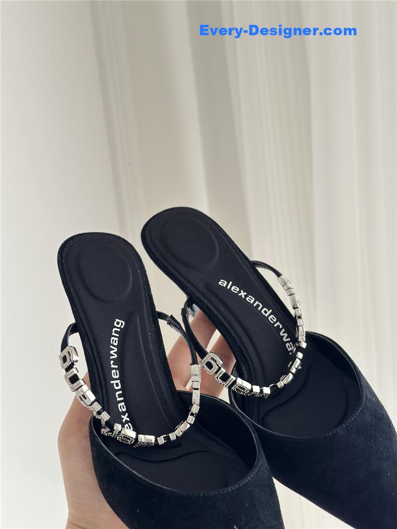 A1exa*der wang letter rhinestone sandals