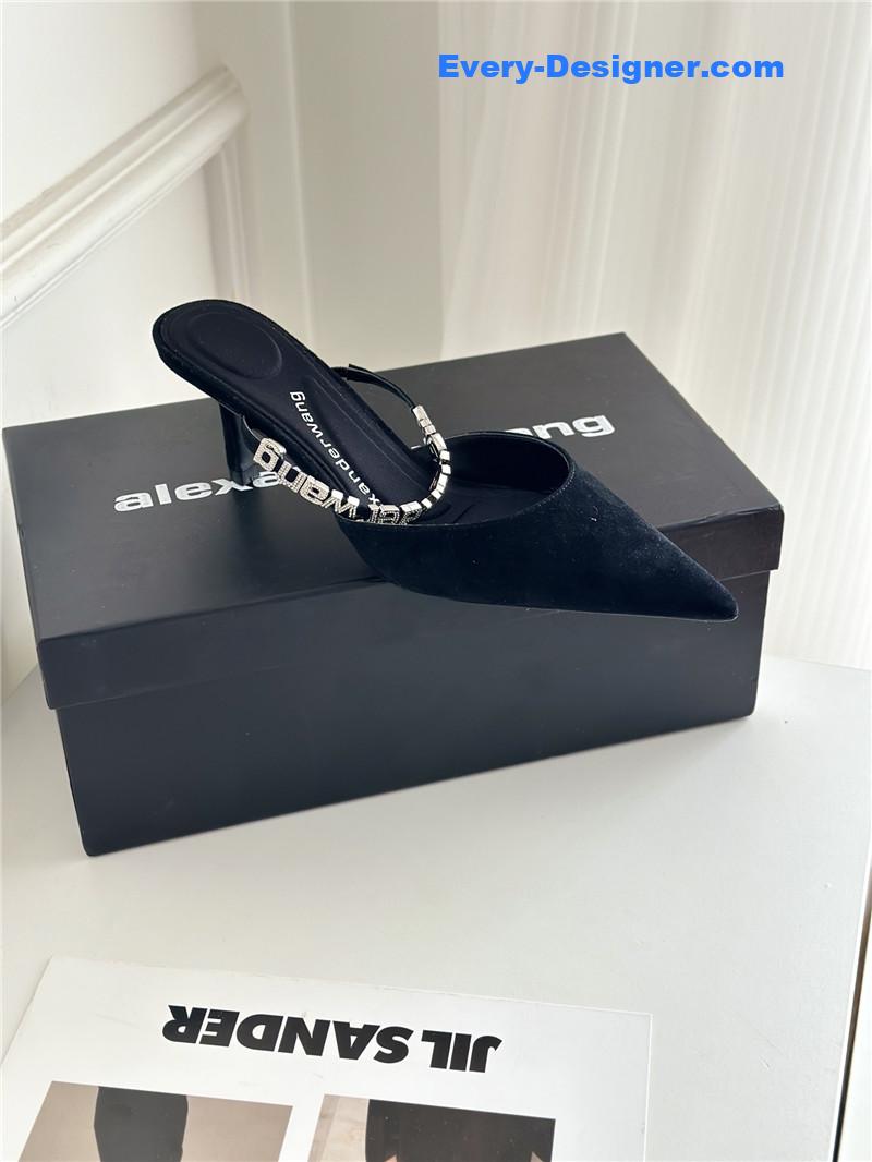 A1exa*der wang letter rhinestone sandals