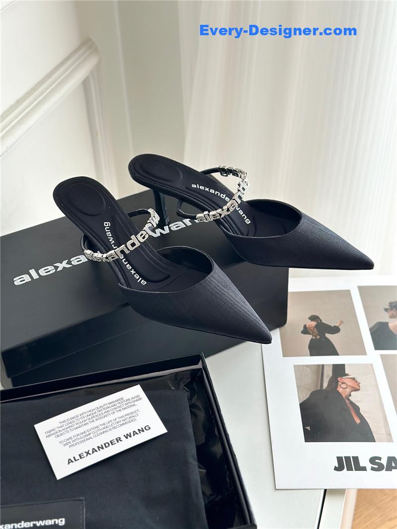 A1exa*der wang letter rhinestone sandals