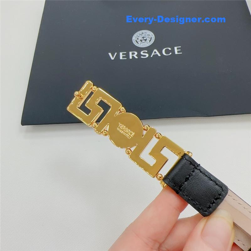 Versace reversible original calfskin nubuck bottom belt