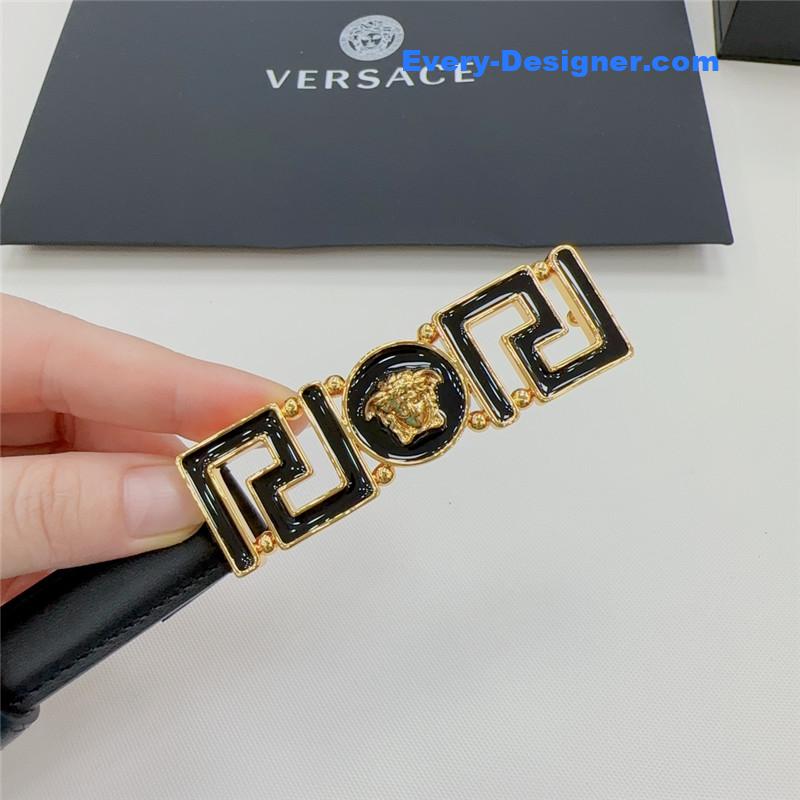 Versace reversible original calfskin nubuck bottom belt