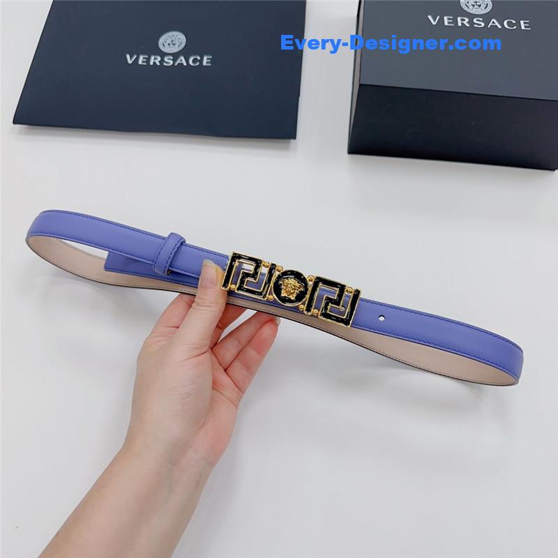 Versace reversible original calfskin nubuck bottom belt