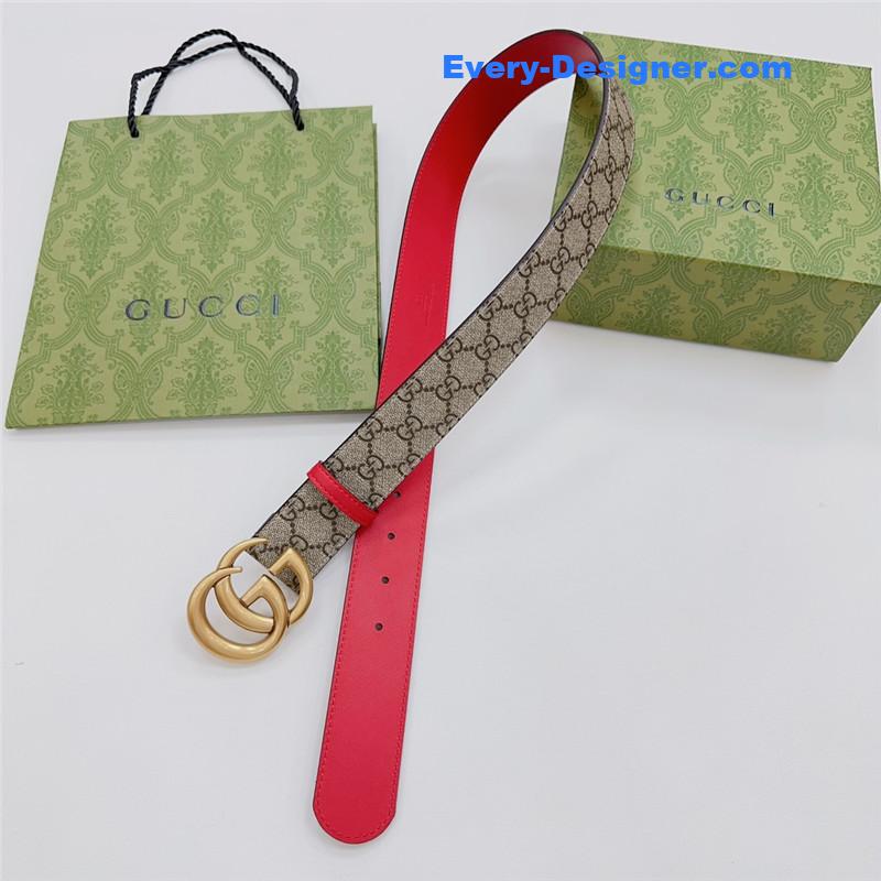 Gucci new double-sided original calfskin belt