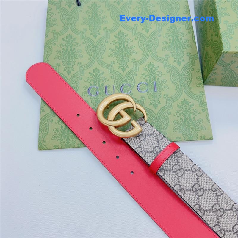 Gucci new double-sided original calfskin belt