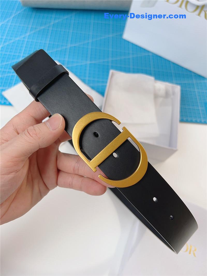 dior Diorquake black calfskin leather belt