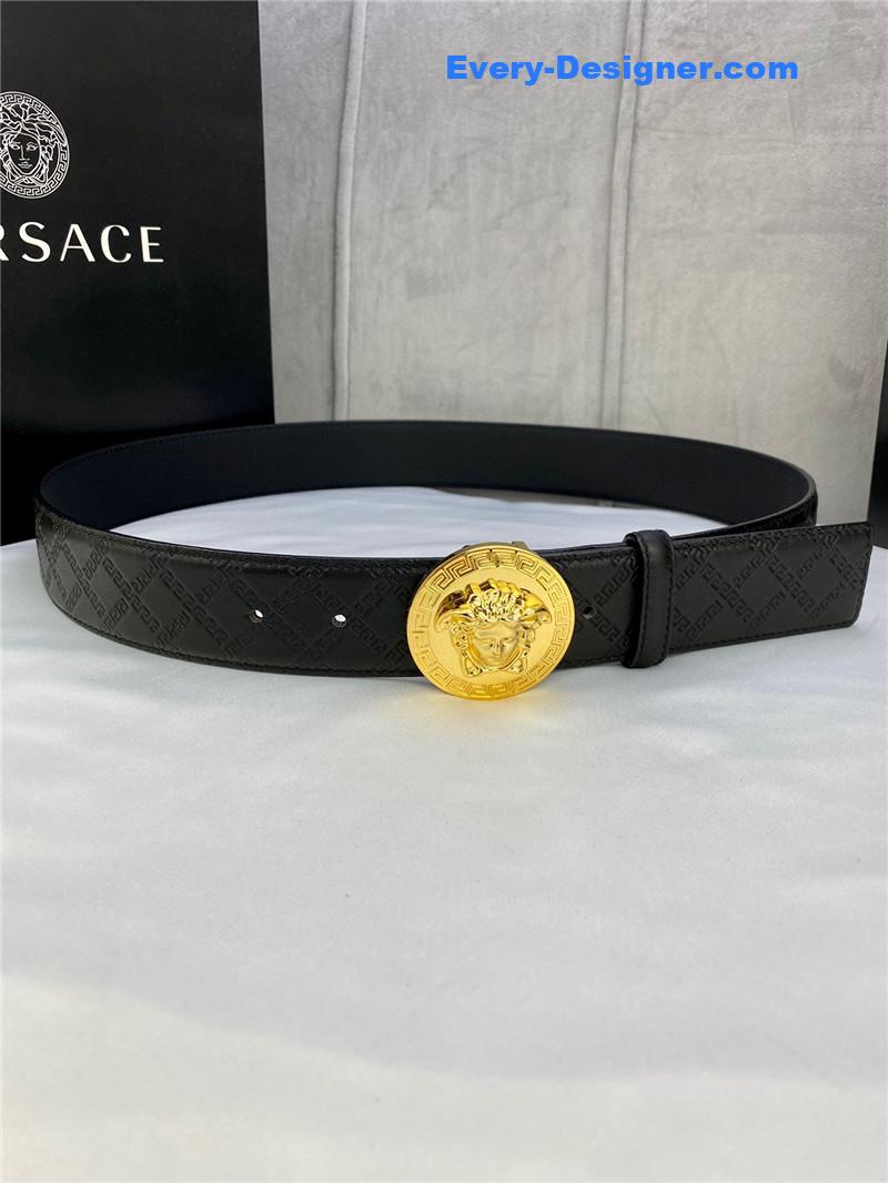 Versace belt in classic greek leather