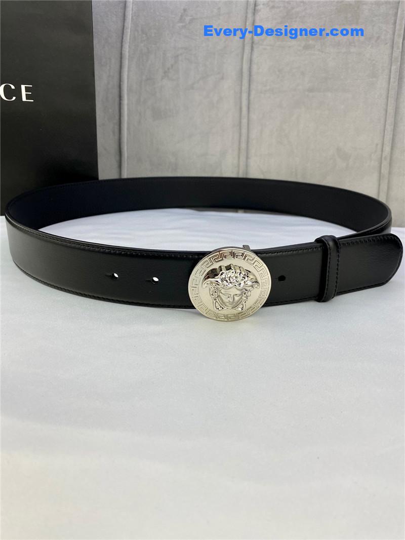 Versace belt in classic greek leather