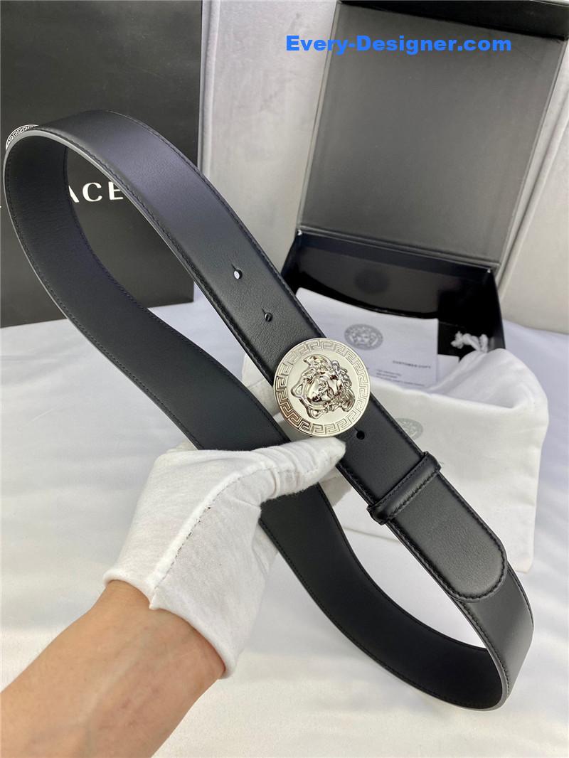 Versace belt in classic greek leather