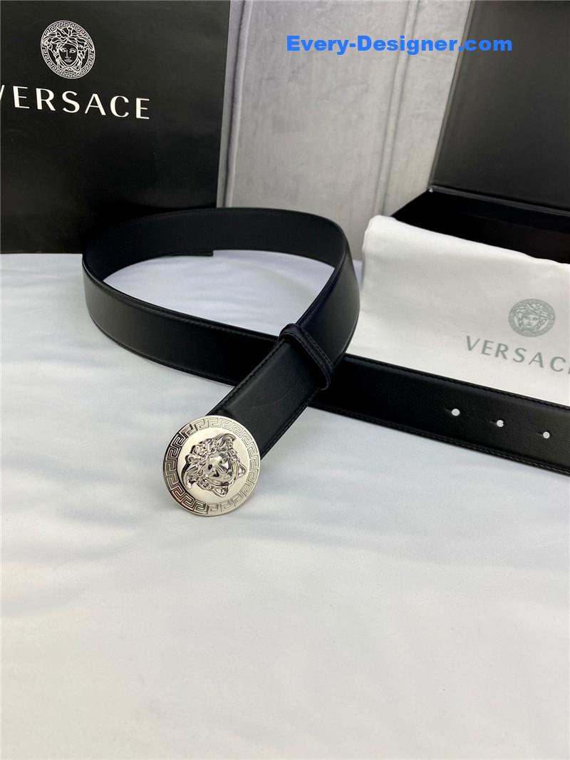 Versace belt in classic greek leather