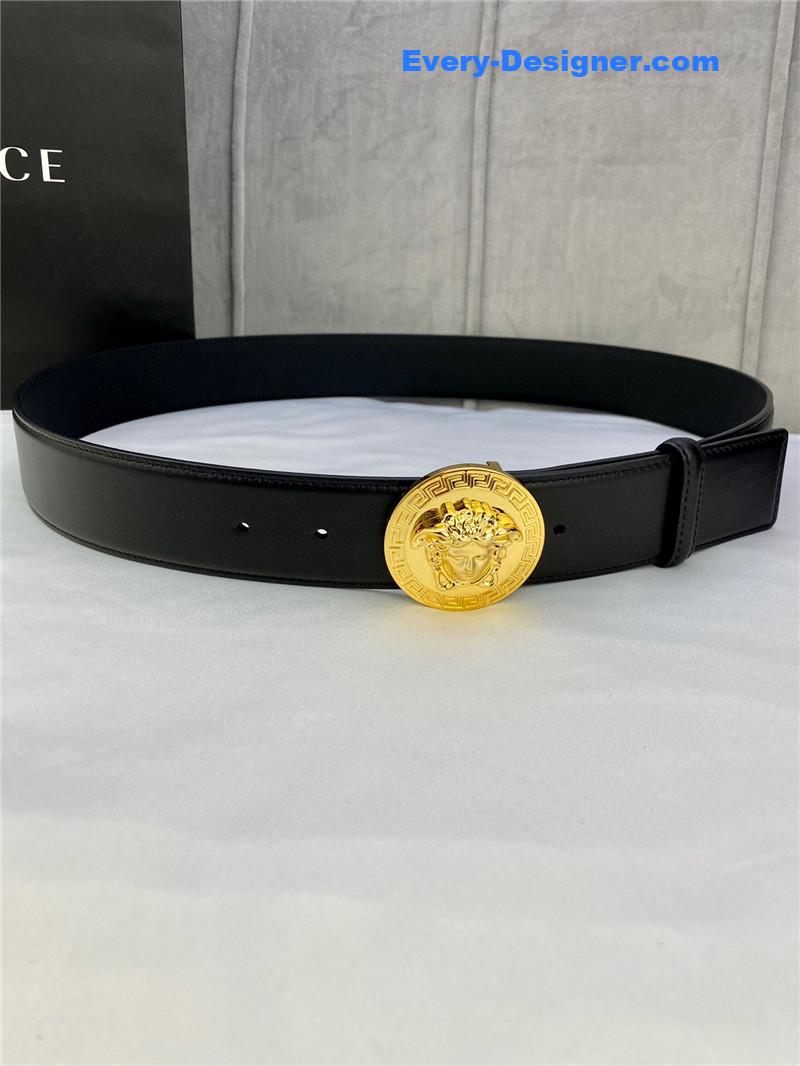 Versace belt in classic greek leather