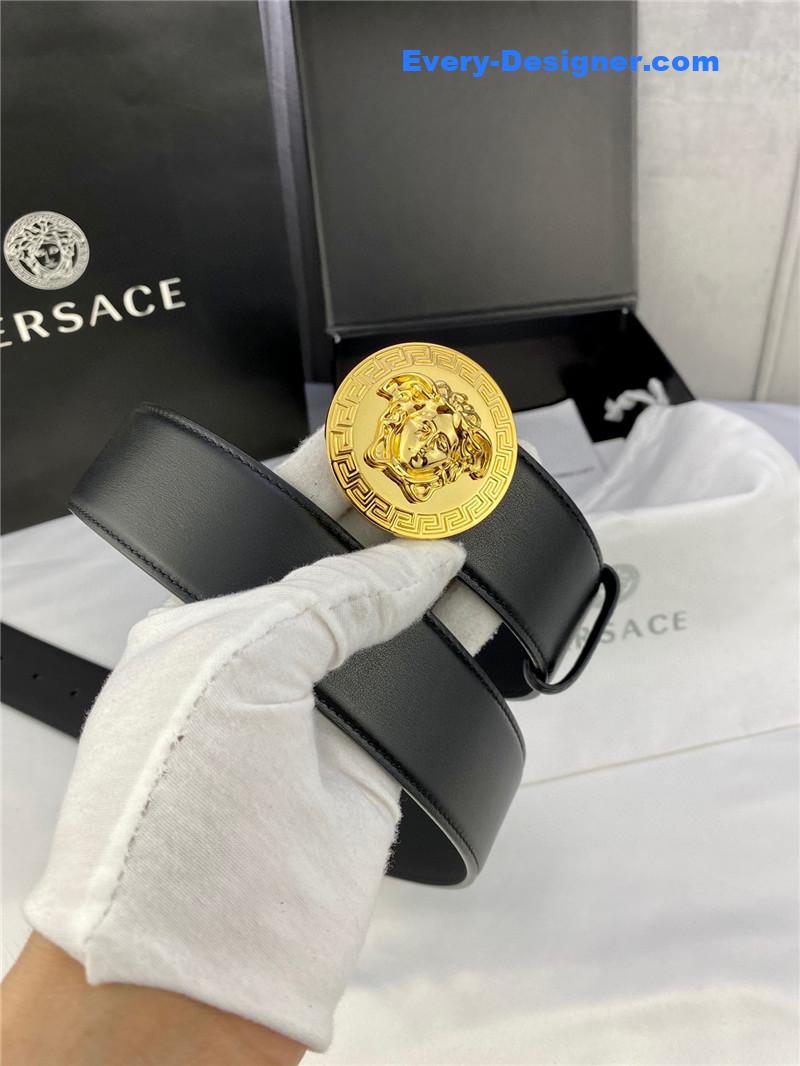 Versace belt in classic greek leather