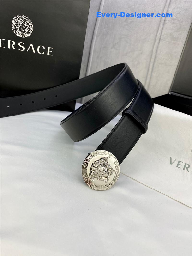 Versace belt in classic greek leather