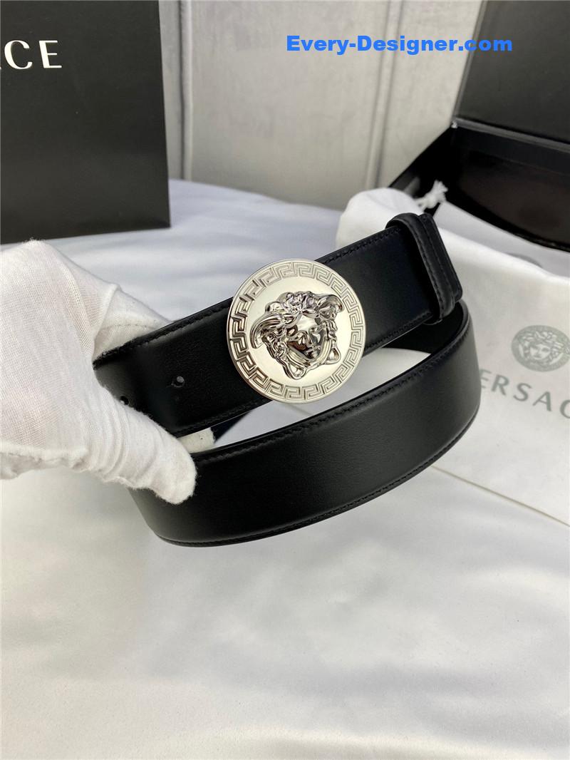 Versace belt in classic greek leather