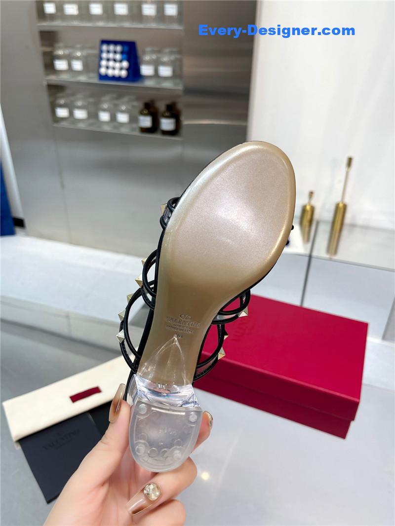 Va1e*ntin0 new transparent heel classic sandals