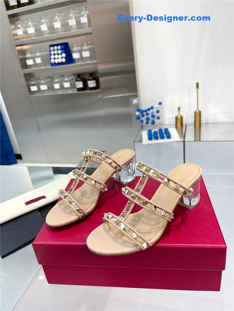 Va1e*ntin0 new transparent heel classic sandals