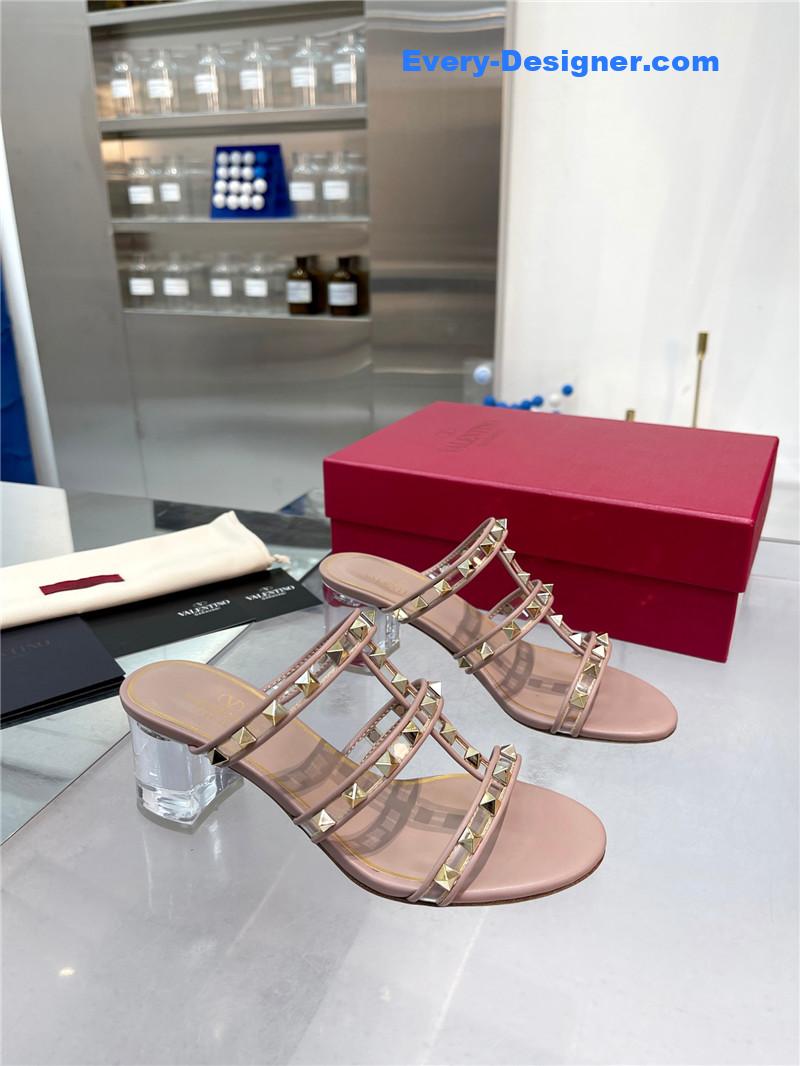 Va1e*ntin0 new transparent heel classic sandals