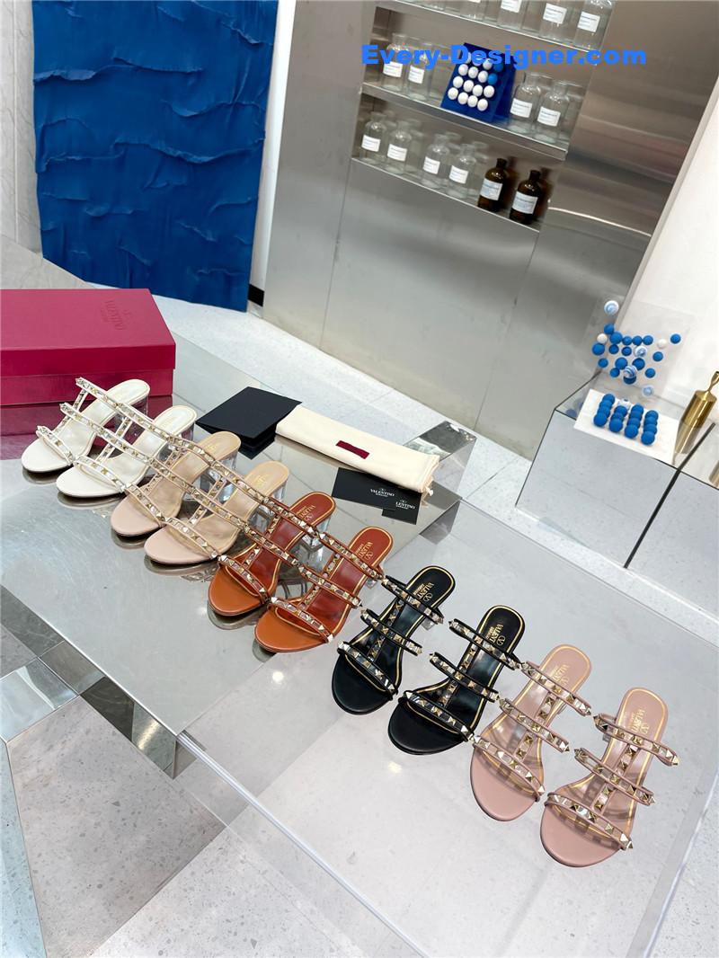 Va1e*ntin0 new transparent heel classic sandals