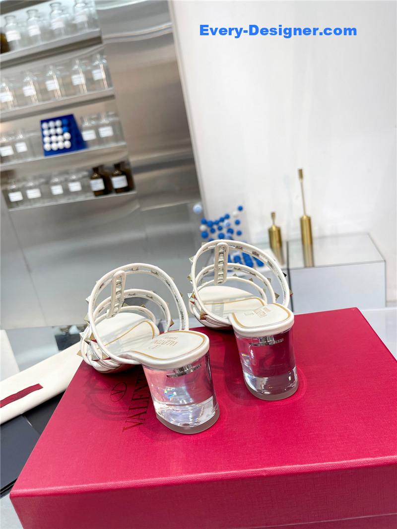 valentino new transparent heel classic sandals