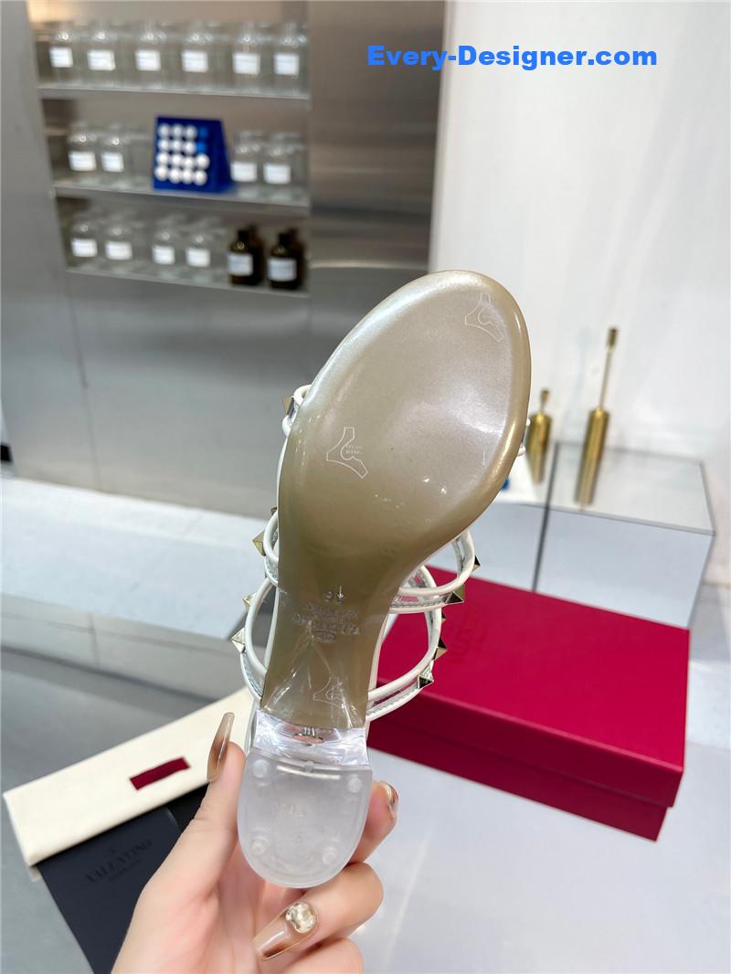 valentino new transparent heel classic sandals