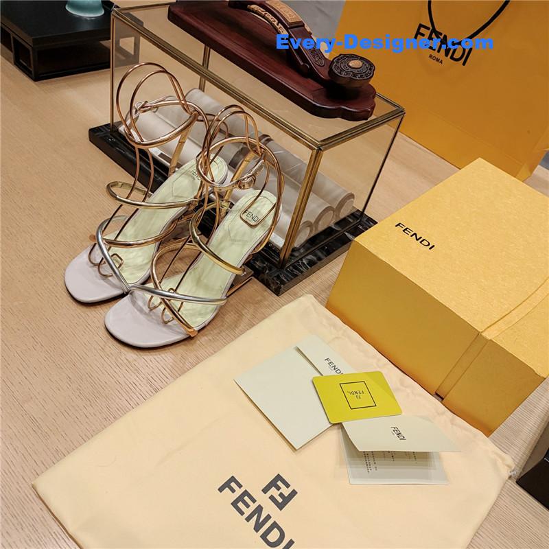 F**di patchwork strap first pumps