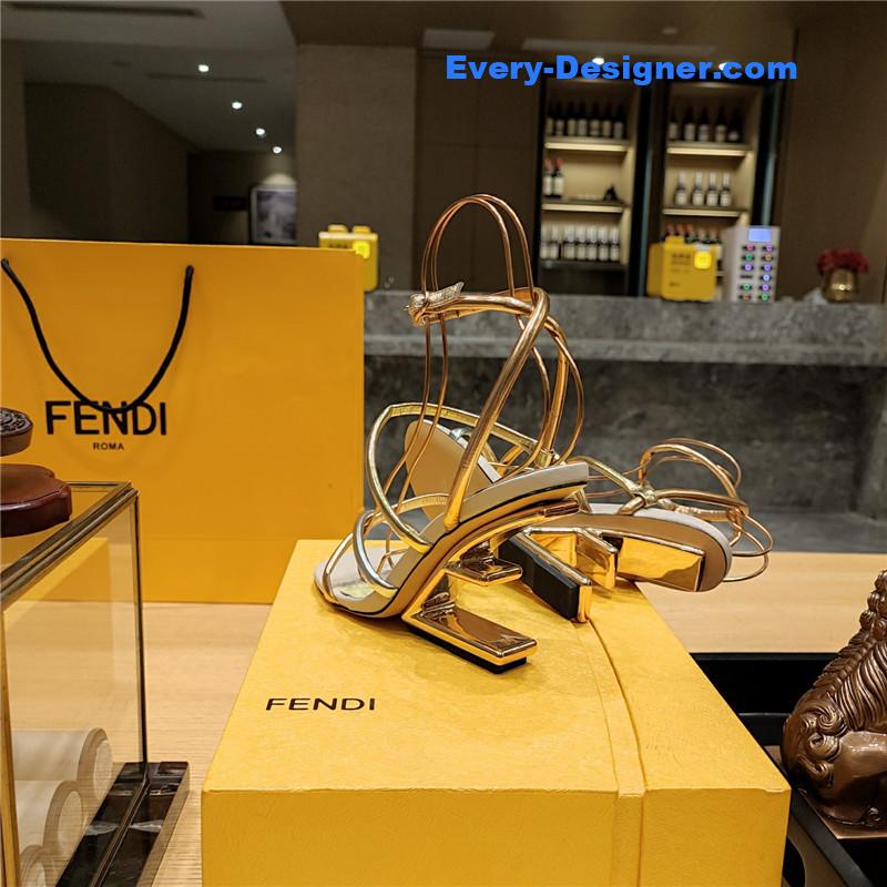 F**di patchwork strap first pumps