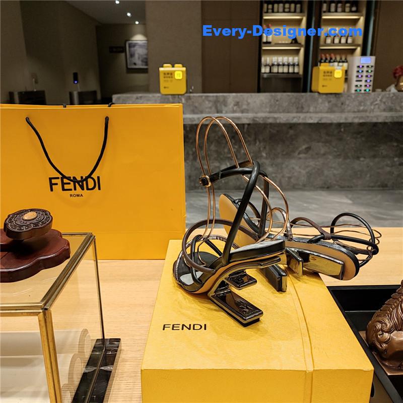 F**di patchwork strap first pumps