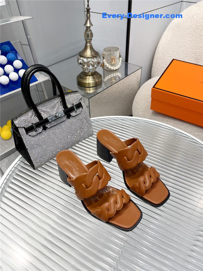 Hermes pig nose high heel sandals