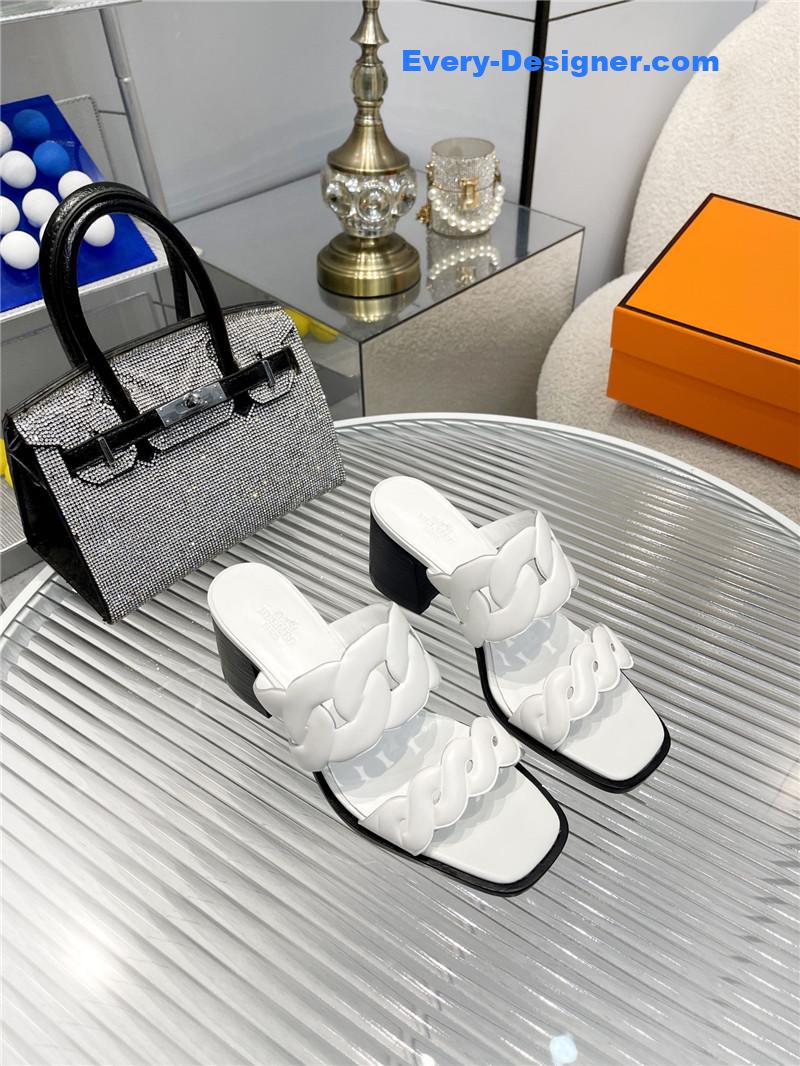 Hermes pig nose high heel sandals