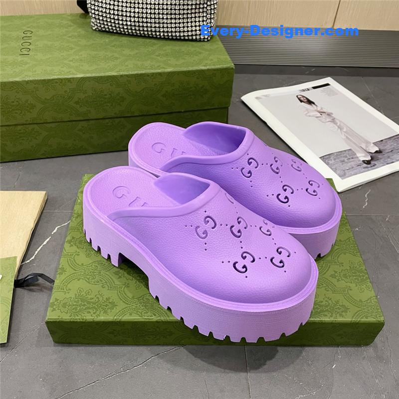 Gucci thick bottom hole slippers
