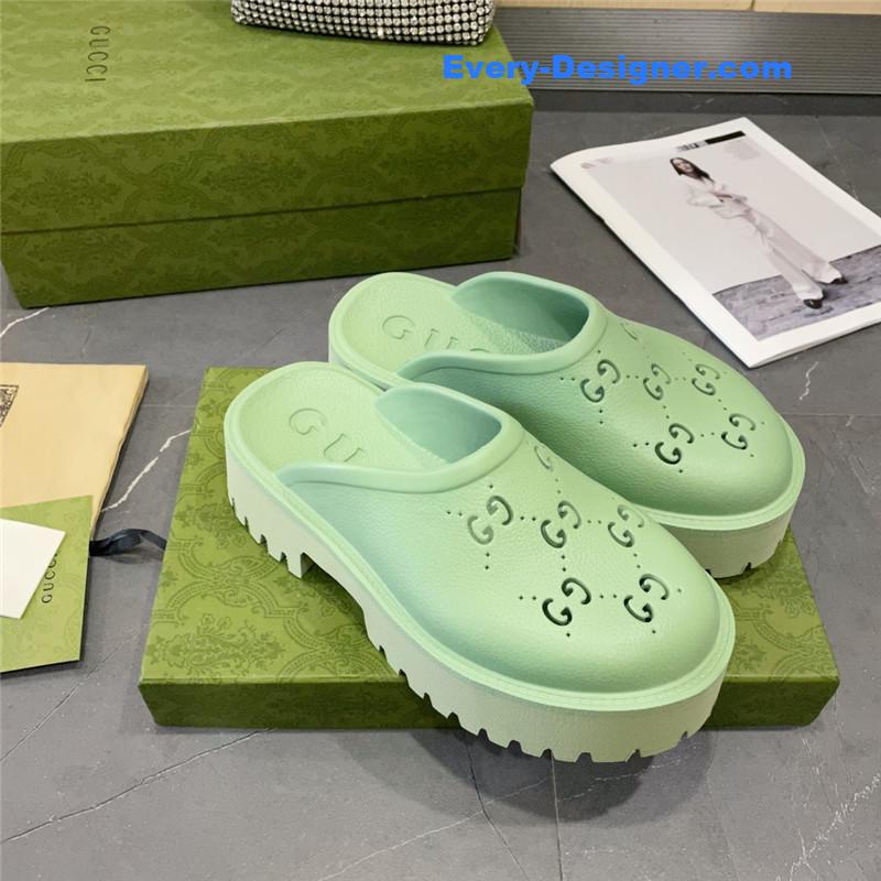 Gucci thick bottom hole slippers