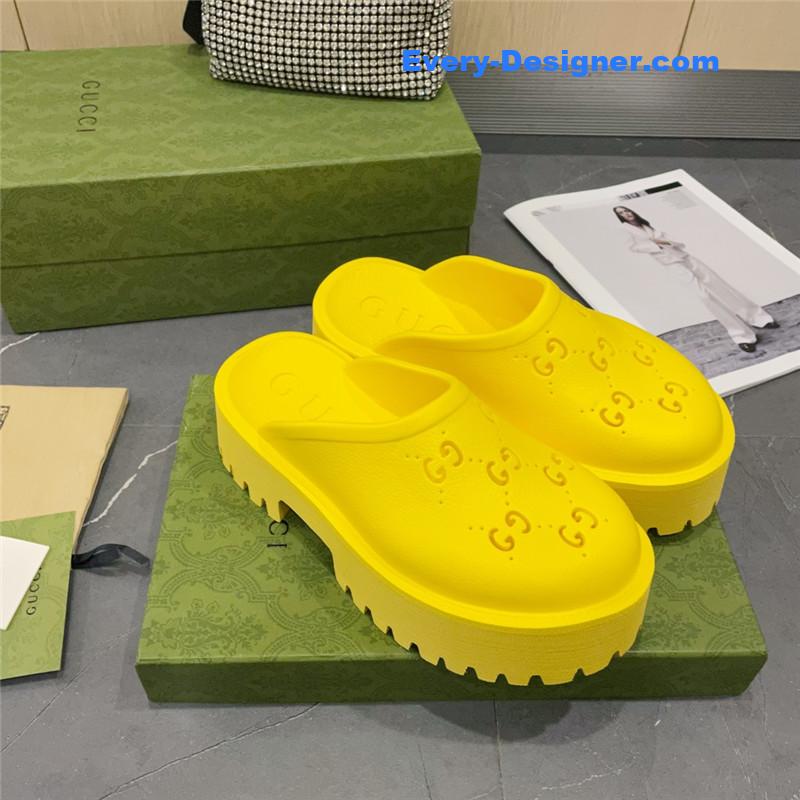 Gucci thick bottom hole slippers