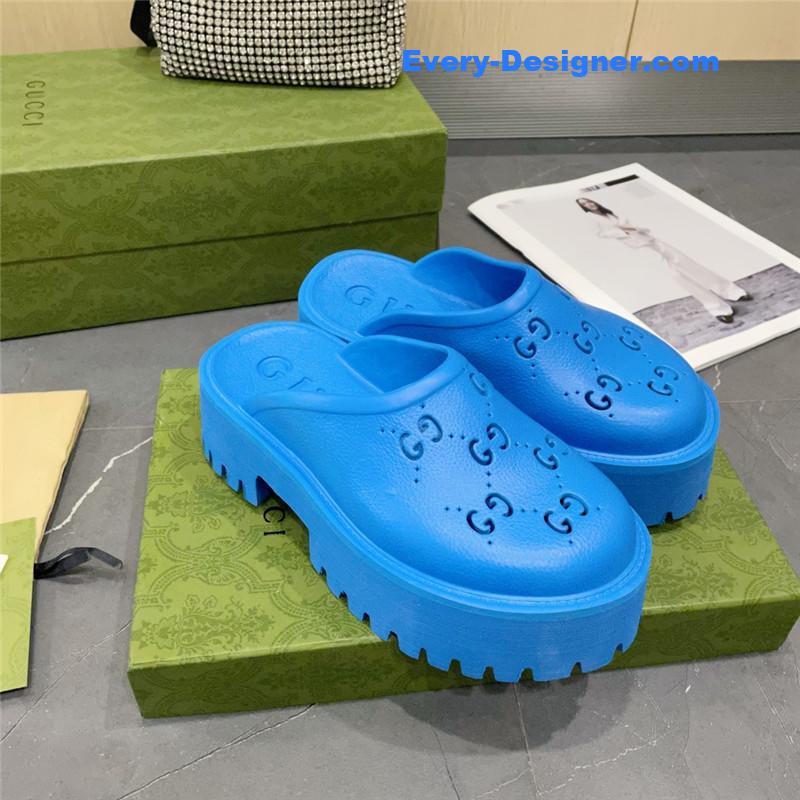 Gucci thick bottom hole slippers