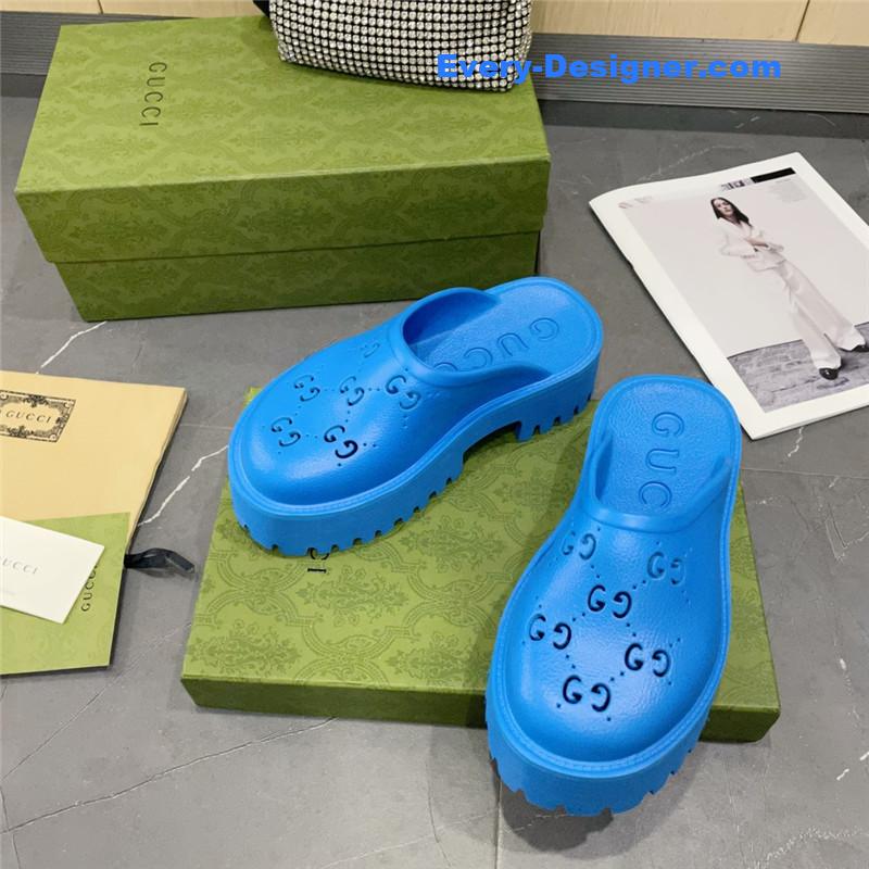 Gucci thick bottom hole slippers