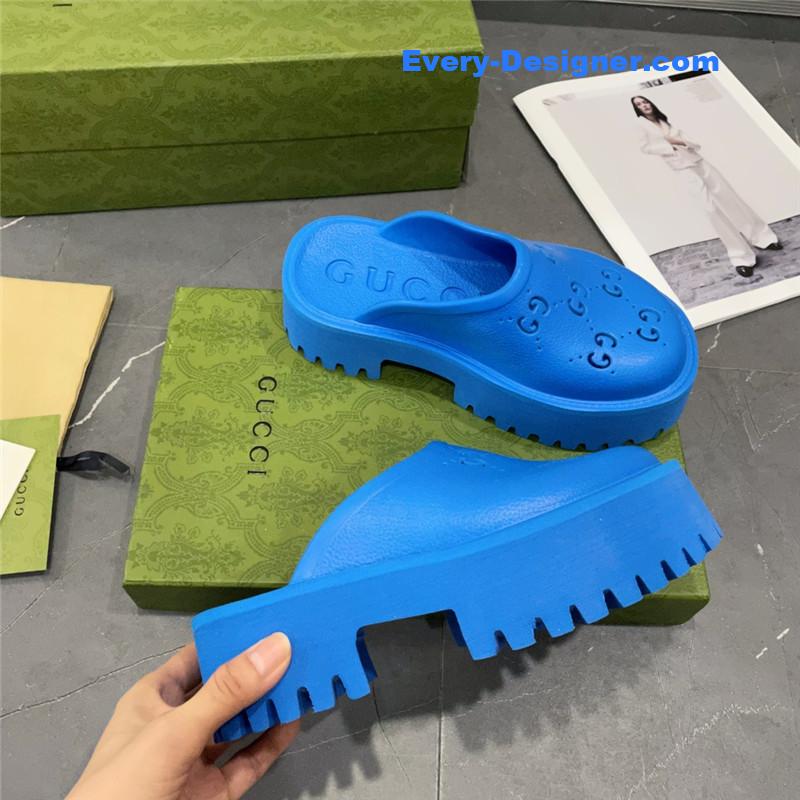 Gucci thick bottom hole slippers