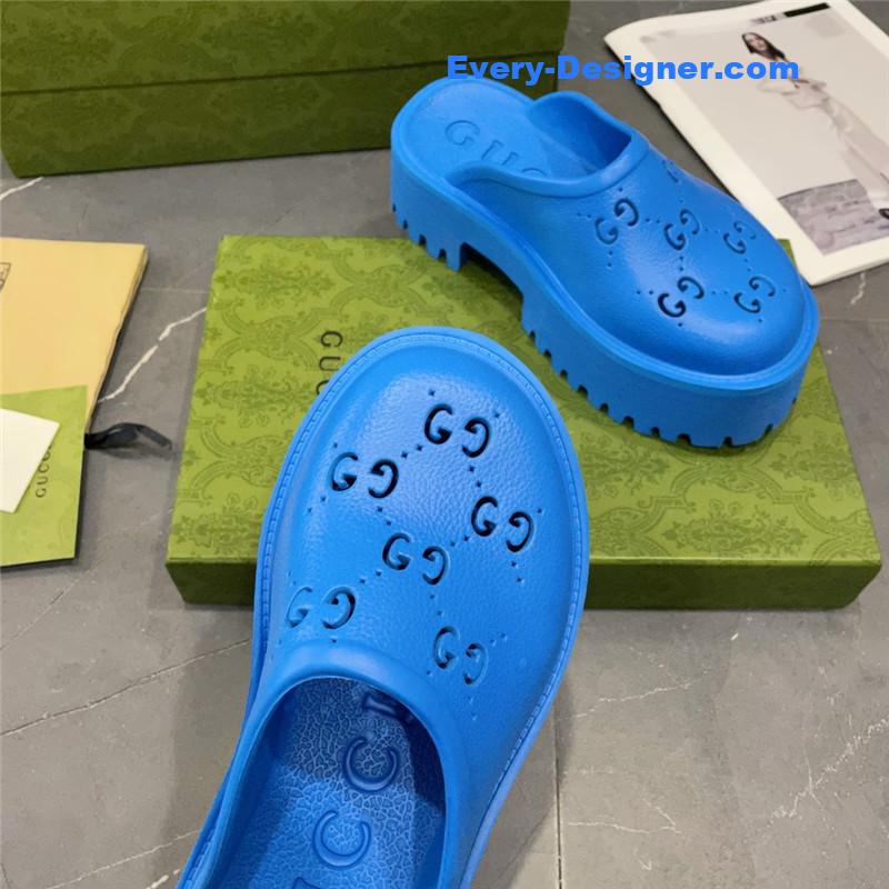 Gucci thick bottom hole slippers
