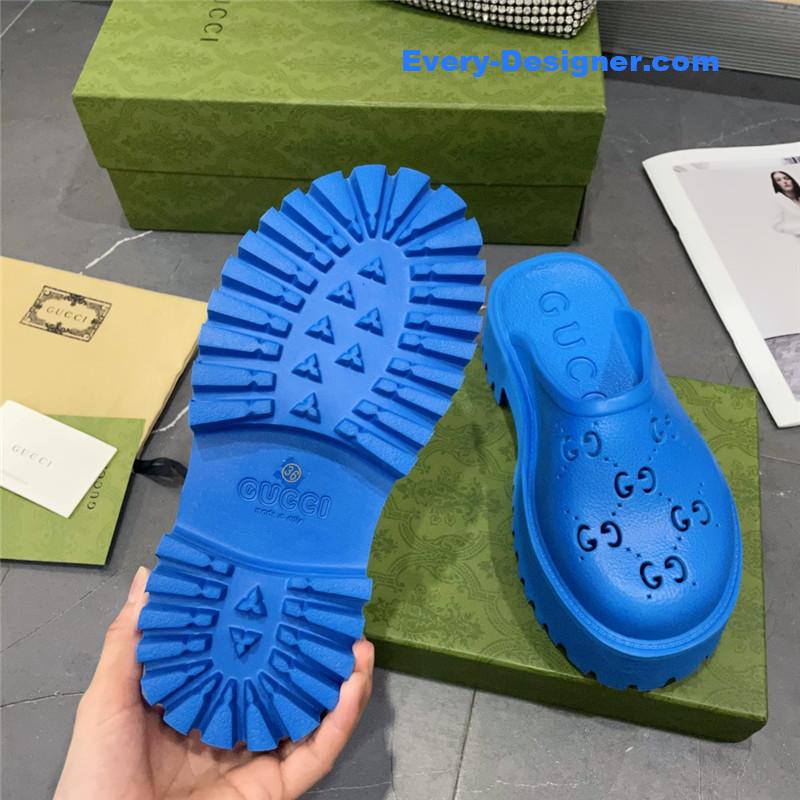 Gucci thick bottom hole slippers